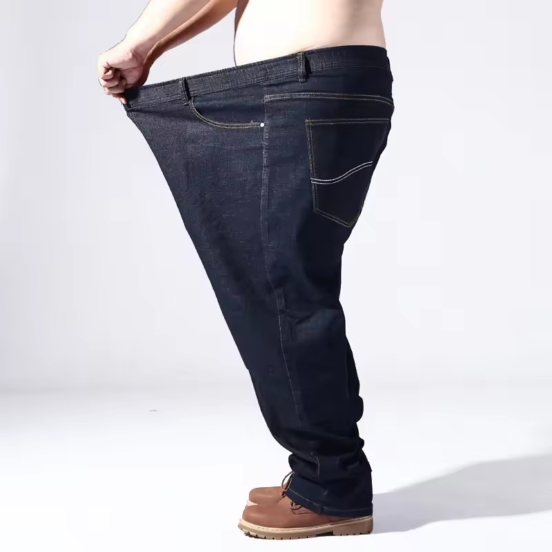 5XL 6XL 7XL 8XL Blue Extra Large Oversize Mens Elastic Stretch Denim Trousers Male Jean Pants Big Size Black Jeans Men