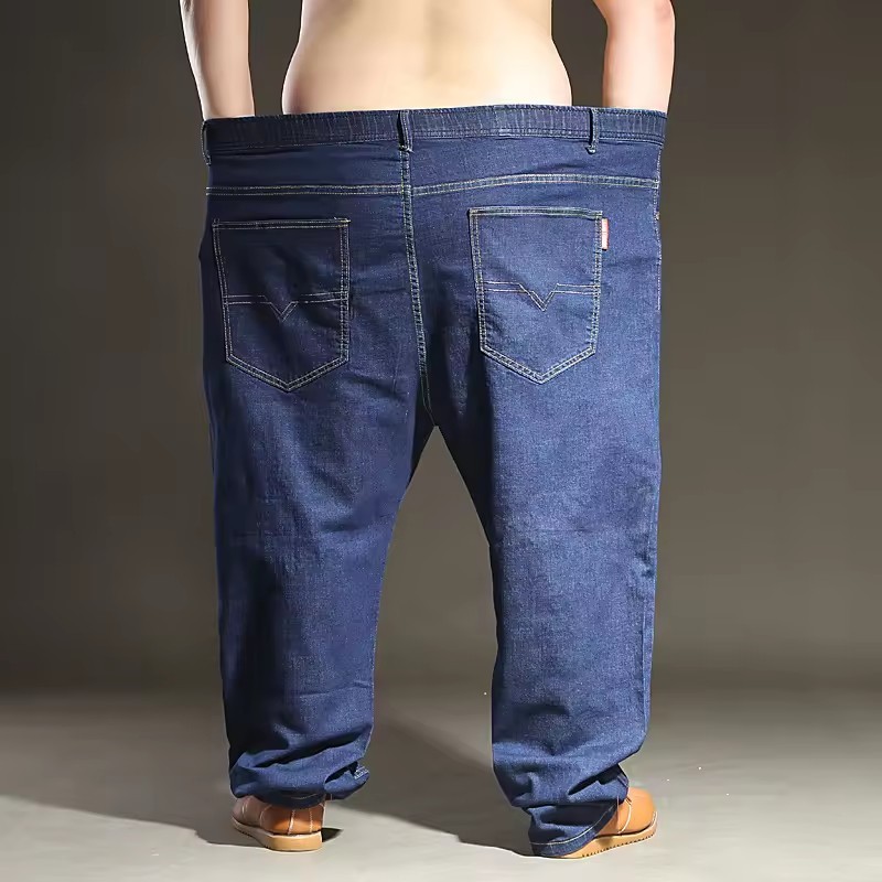 5XL 6XL 7XL 8XL Blue Extra Large Oversize Mens Elastic Stretch Denim Trousers Male Jean Pants Big Size Black Jeans Men