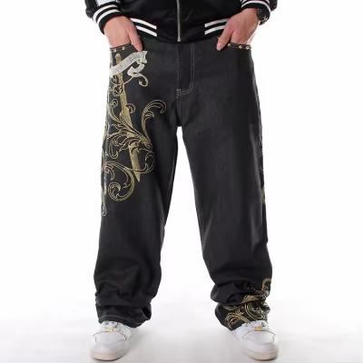 Fashion Plus Size Mens Jeans Skateboard Pants Phoenix Embroidery Jeans Hip Hop Demin Jeans For Men