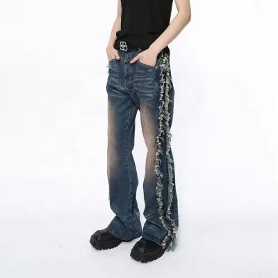 custom design streetwear distressed jeans mens vintage baggy jeans men hip hop