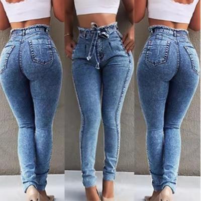 women jeans damaged tight super skinny ripped high waist denim jeans womens