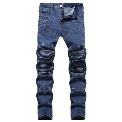 custom slim fit jeans men denim jeans men pleated jeans for men