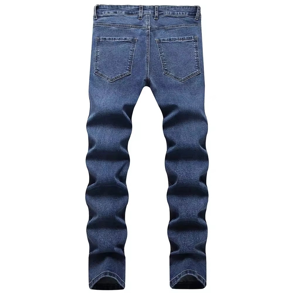 custom slim fit jeans men denim jeans men pleated jeans for men