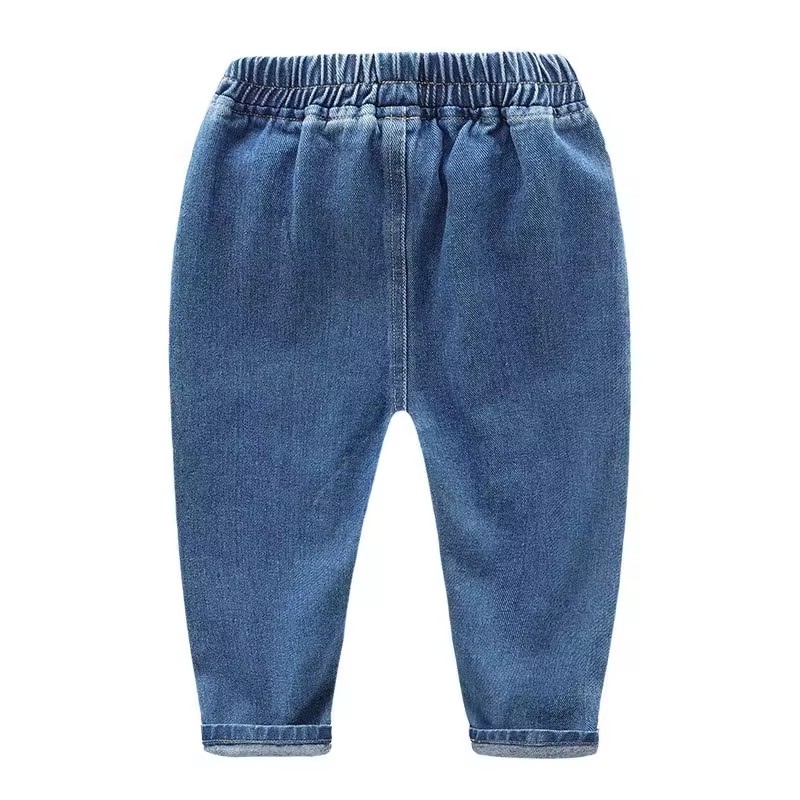 kids boys blue denim jeans elastic waist cotton denim trousers kids jeans outfits children wear boys jeans