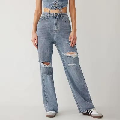 high waist women jeans wide leg jeans for women destroyed jeans women