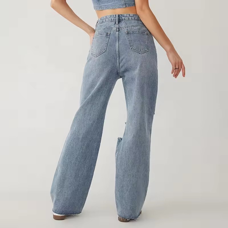 high waist women jeans wide leg jeans for women destroyed jeans women