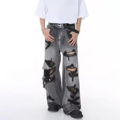 distressed denim jeans hommes high street hole jean men y2k baggy jeans men