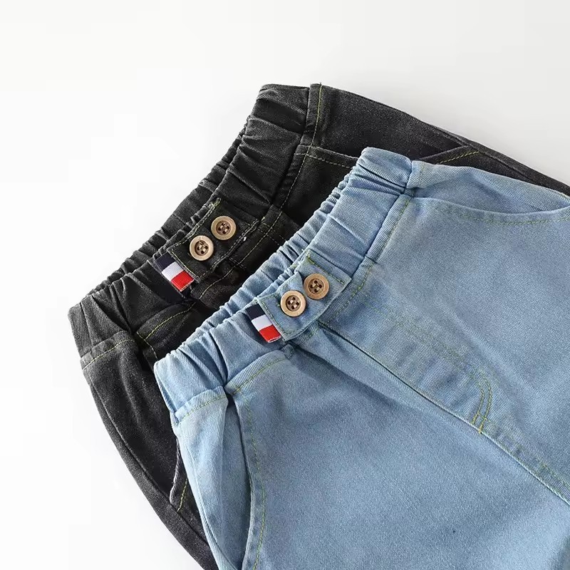 wholesale kids jeans pants elastic waist stretch jeans for kids denim jeans kids children