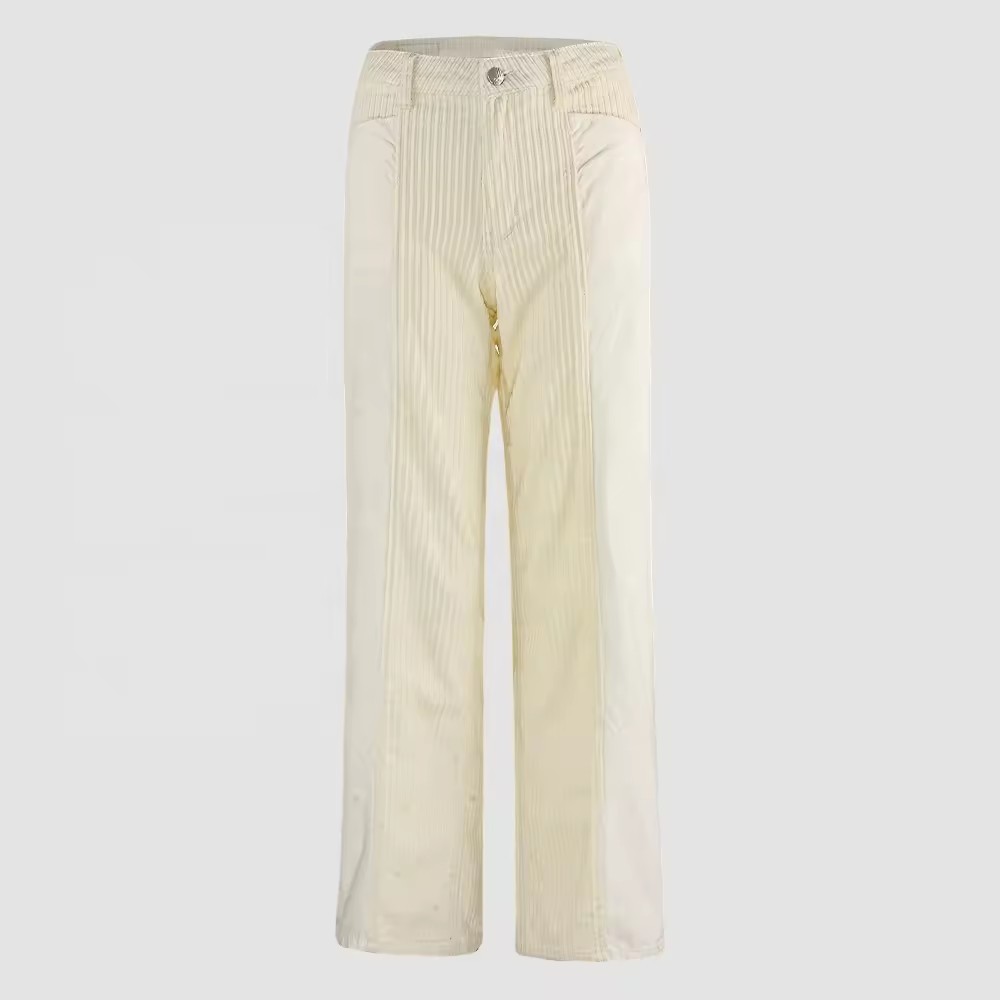 custom women corduroy pants straight fit