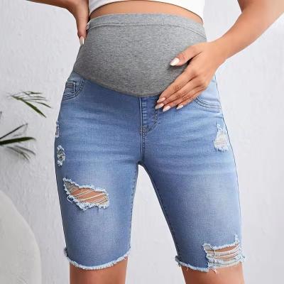 maternity denim shorts women ripped jeans shorts maternal women jean shorts