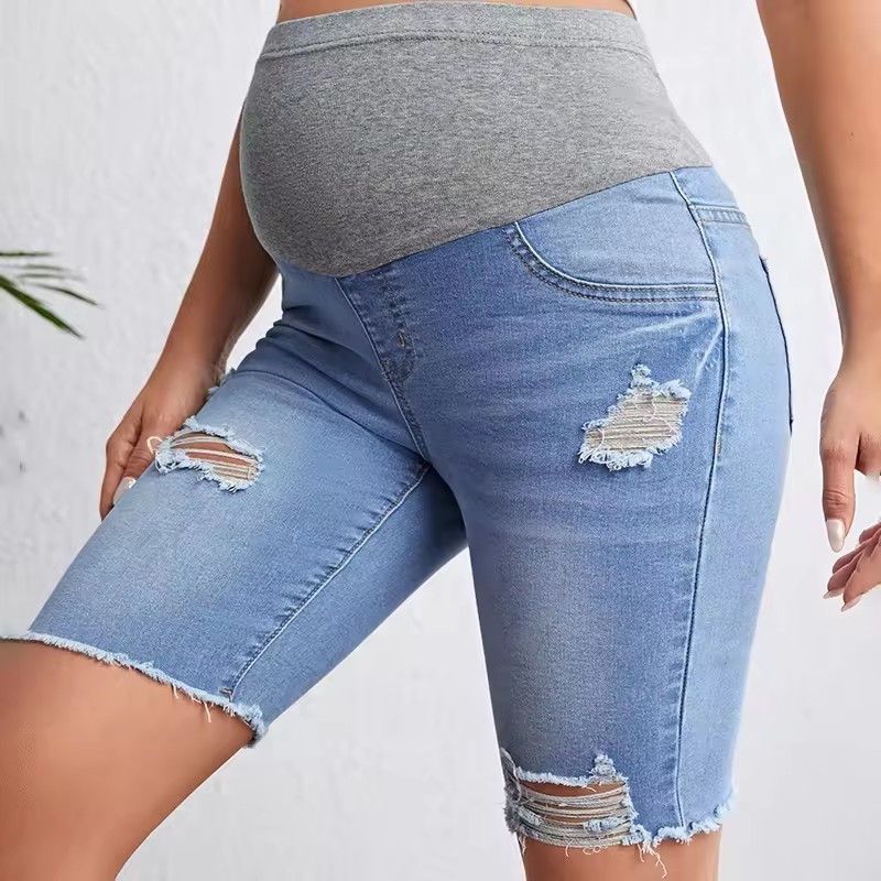 maternity denim shorts women ripped jeans shorts maternal women jean shorts